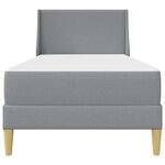 vidaXL Cadre de lit avec matelas Gris clair 90 x 200 cm Polyester