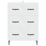 vidaXL Armoire à tiroirs Blanc 66 x 34 5 x 89 5 cm Bois d'ingénierie