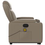 vidaXL Fauteuil inclinable de massage Cappuccino Similicuir