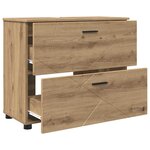 vidaXL Ensemble de mobilier de salle de bain 3 Pièces Chêne artisanal