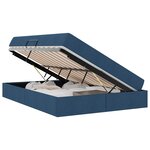 vidaXL Lit avec rangement et matelas Bleu 140 x 200 cm Polyester