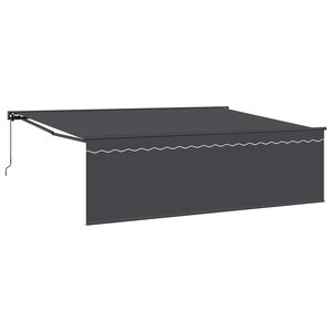 vidaXL Auvent Rétractable Anthracite 450 × 300 cm