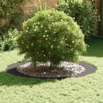 vidaXL adapté pour anneau d'arbre plat Noir Ø90 / 120 cm Acier