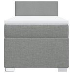 vidaXL Sommier à lattes de lit avec matelas gris clair 80x200 cm tissu