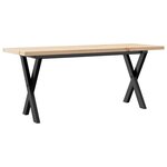 vidaXL Table basse cadre en X 110x40x45 5 cm bois de pin massif fonte