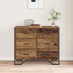 vidaXL Commode Bois Ancien 91x35.5x74.5 cm Bois d'ingénierie
