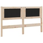 vidaXL Tête de lit capitonnée Marron 140 cm Pin massif