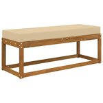 vidaXL Coussin de Siège d'Extérieur Beige 115 x 40 x 8 cm