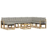 vidaXL Ensemble de canapés d'extérieur 9 pc Blanc et gris clair
