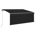 vidaXL Auvent rétractable automatique avec store 3x2 5 m Anthracite