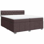 vidaXL Sommier à lattes de lit avec matelas Marron foncé 200x200 cm