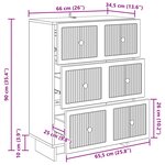 vidaXL Armoire à tiroirs Blanc 66 x 34 5 x 90 cm Bois d'ingénierie