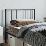 vidaXL Tête de lit de remplacement métal noir 80 cm