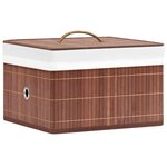 vidaXL Boîtes de rangement en bambou 4 Pièces Marron