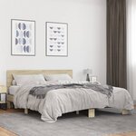 vidaXL Cadre de lit sans matelas chêne sonoma 150x200 cm