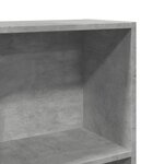 vidaXL Bibliothèque gris béton 60x24x143 cm bois d'ingénierie