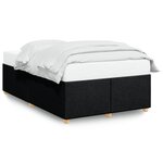 vidaXL Cadre de lit noir 120x190 cm tissu