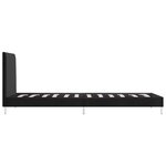vidaXL Cadre de lit Noir Tissu 90x200 cm