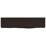 vidaXL Étagère murale marron foncé 40x10x4 cm bois chêne massif traité