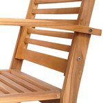 vidaXL Chaises de jardin 2 Pièces Naturel 60 x 65 x 76.5 cm