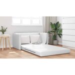 vidaXL Canapé-Lit 110cm Blanc Simili cuir