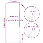vidaXL Store enrouleur de douche 70x240 cm largeur du tissu 66 cm