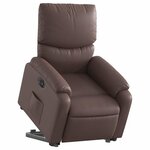 vidaXL Fauteuil inclinable électrique marron similicuir