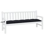 vidaXL Coussin de banc de jardin carreaux noir 180x50x7cm tissu oxford