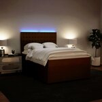 vidaXL Sommier à lattes de lit avec matelas Rose 160x200 cm Velours