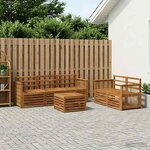 vidaXL Ensemble de canapés d'extérieur 6 pc Naturel