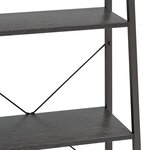 vidaXL Étagère sur pied 3 niveaux Noir 56x35x108 cm