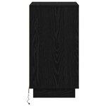 vidaXL Cabinet de chevet avec Noir 39 x 34 5 x 65 cm Bois d'ingénierie
