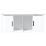 vidaXL Meuble TV Blanc brillant 100x35x40 cm Bois d'ingénierie