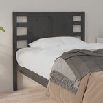 vidaXL Tête de lit Gris 106x4x100 cm Bois massif de pin