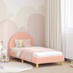 vidaXL Cadre de lit pour enfants avec tête de lit Rose 80 x 160 cm