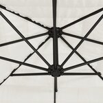 vidaXL Parasol de jardin avec mât en acier blanc 268x268x226 cm