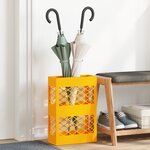 vidaXL Support de parapluie jaune moutarde   28x12x41 cm  Acier