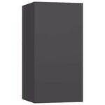 vidaXL Meuble TV Gris 30 5x30x60 cm Bois d’ingénierie