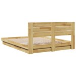 vidaXL Cadre de lit avec tête de lit sans matelas 140x190 cm