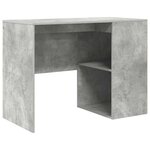 vidaXL Bureau d'angle avec tiroir 2 Pièces Gris béton 102 x 50 x 75 cm