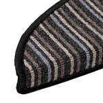 vidaXL Tapis d'escalier auto-adhésifs 15 Pièces Anthracite 56 x 17 x 3 cm