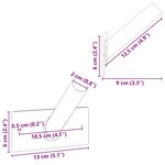 vidaXL Support de mât de drapeau Argent 13 x 6 cm Acier