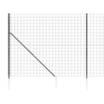 vidaXL Clôture en treillis métallique et ancrage anthracite 2x10 m