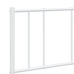 vidaXL Cadre de lit métal sans matelas et pied de lit blanc 140x190 cm