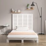 vidaXL Tête de lit murale Blanc 146x3x91 5 cm Bois massif de pin