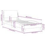 vidaXL Cadre de lit Dover gris clair 80x200 cm velours
