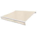 vidaXL Auvent pliable motorisé 400 cm Crème