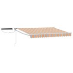 vidaXL Auvent rétractable électrique Gris  Orange  Blanc 3 x 2 5 m