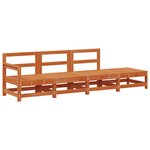vidaXL Unité de canapé sectionnel Brun Ciré 252 x 62 x 70 5 cm