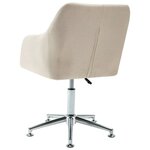 vidaXL Chaises pivotantes à manger lot de 2 crème tissu